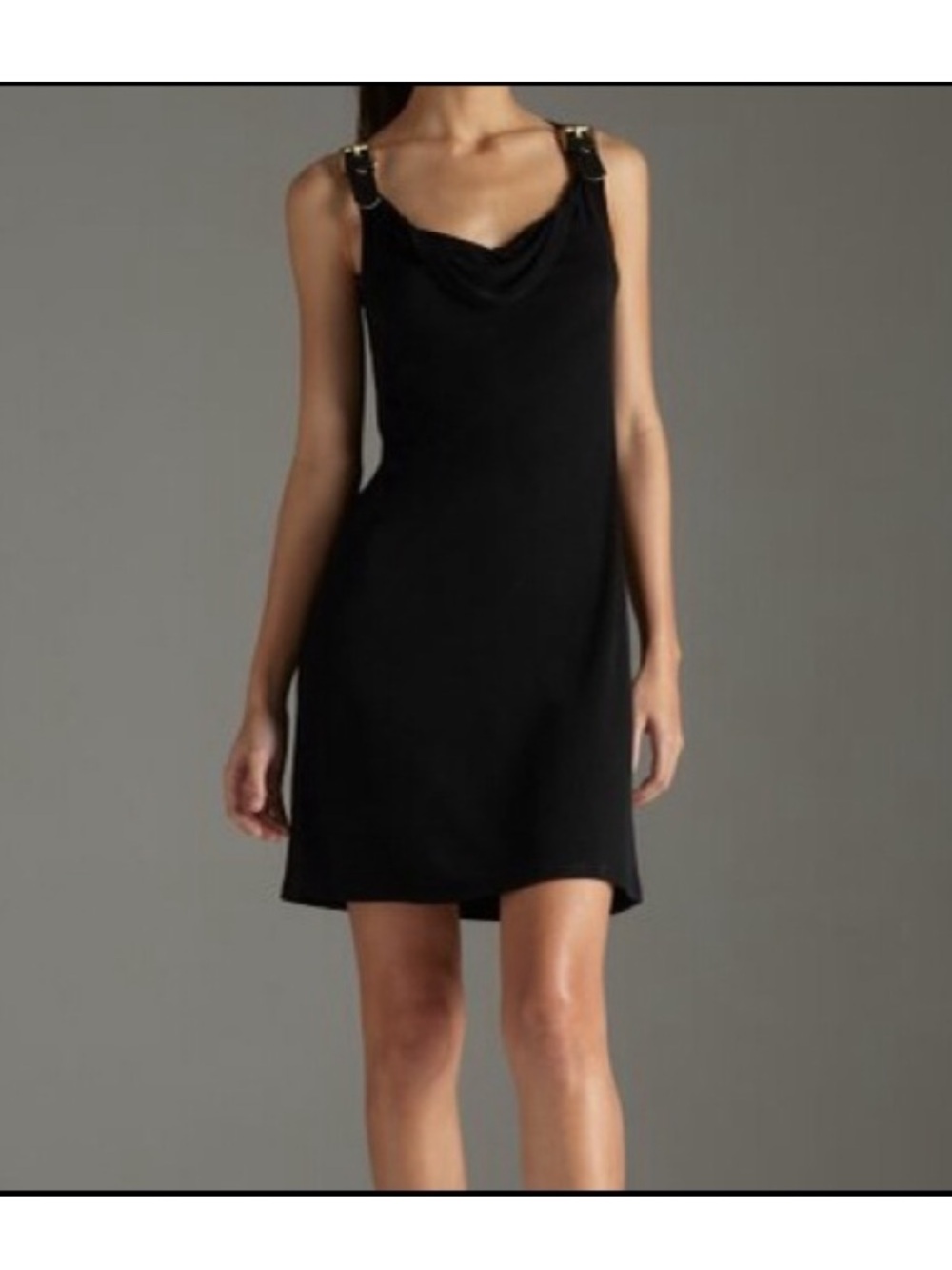Michael Kors Black Dress with Buckle Straps, size L